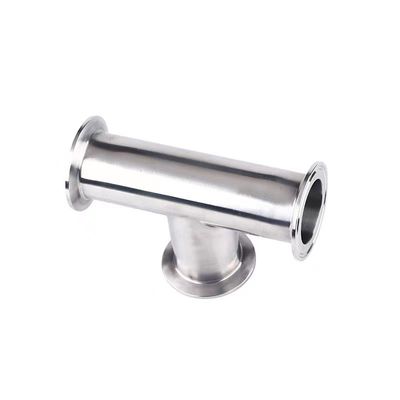 Aço inoxidável 316 304 Polido sanitário Ss304 3 vias Tri-Clamped igual Tee para leite alimentar