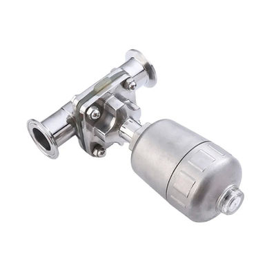 Forja WZ Grade Alimentar Aséptico Pneumático Acionado Tanque Bottom 2'' Sanitário Tri-clamp válvula de diafragma 1/8'-4