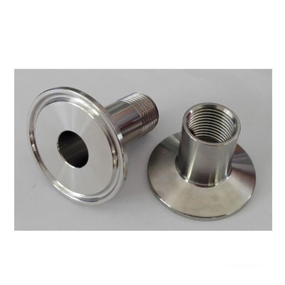 Espelho polido 304 316L de aço inoxidável sanitário Tri Clamp Fêmea Filamento de tubo adaptador de ajuste