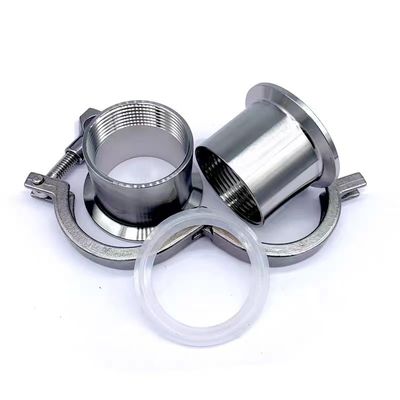 Código de cabeça cilíndrica WZ SS 304 316 Tri Clamp Quick Connect Sanitary Pipe Clamp Set