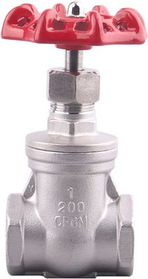 1 "-8" de suporte personalizado de aço inoxidável de trabalho pesado Female x Female Thread Gate Valve