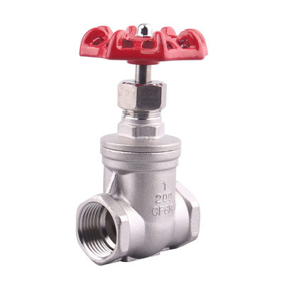 1 "-8" de suporte personalizado de aço inoxidável de trabalho pesado Female x Female Thread Gate Valve