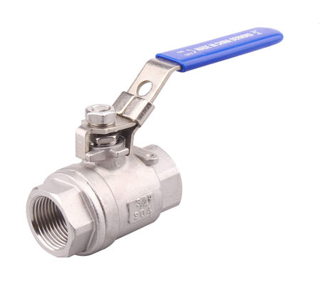 Aço inoxidável industrial 316 2" NPT Fêmea válvula de esferas de porta completa Vinyl Handle WOG1000