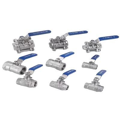 Aço inoxidável industrial 316 2" NPT Fêmea válvula de esferas de porta completa Vinyl Handle WOG1000
