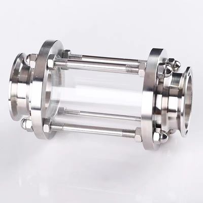 Acero inoxidável sanitário 316/304 Acessórios de tubos Tri-clamp vidro de visão tubular recto