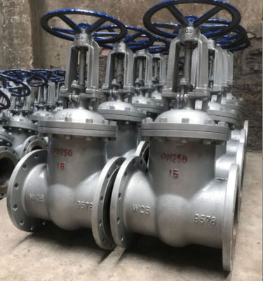 Valva de porta de flange de tronco não levantável de aço inoxidável 304 DN50 DN80 de prata com roda manual