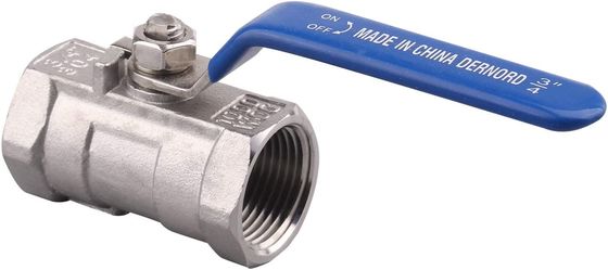 Válvula de esferas de aço inoxidável personalizada Tipo 1PC Portão padrão NPT para água, óleo e gás
