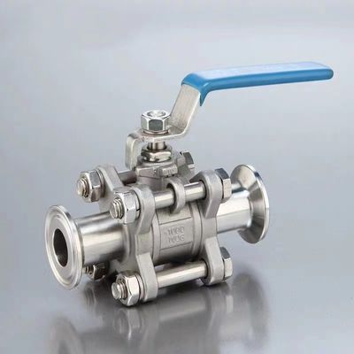 Válvula de esferas de tri-clam para água de aço inoxidável sanitário 304/316L certificada ISO9001