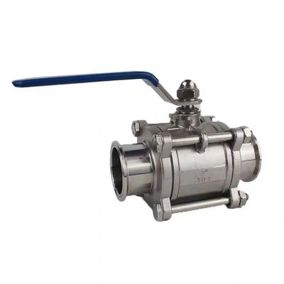 Válvula de esferas de tri-clam para água de aço inoxidável sanitário 304/316L certificada ISO9001