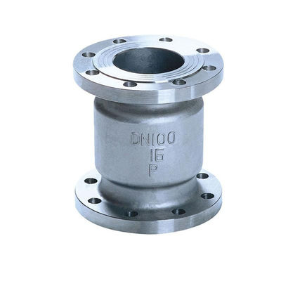 H42w-16P Ferro inoxidável 304 válvula de retenção vertical Flange Válvula de retenção de elevação vertical