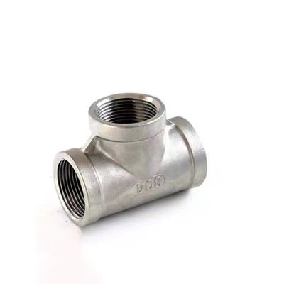 Fusão WZ 304T tipo aço inoxidável fio interno Tee Joint Screw Thread Fios de tubulação de água Acessórios de encanamento NPT BSP BSPT