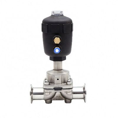 Aço inoxidável sanitário 304 316L Válvula de diafragma de pinça pneumática Certificado ISO9001