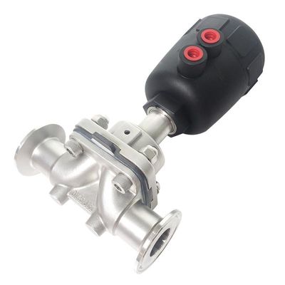 Valva de diafragma pneumática de aço inoxidável 316L para meios de água DN15-DN57 Tamanho de porta