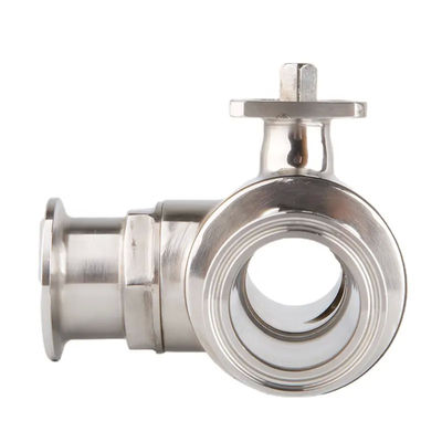 Tipo T TRI CLAMP 3 Way Ball Valve de aço inoxidável 304 316 WZ 3A/DIN/SMS