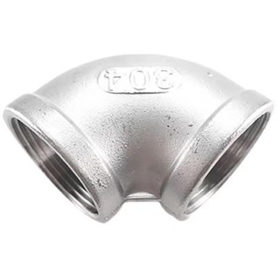 Fitação de tubos de aço inoxidável com fios SS 201 304 316 316L 90o de fundição NPT BSPT DIN Cotovelo