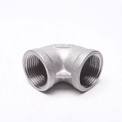 Fitação de tubos de aço inoxidável com fios SS 201 304 316 316L 90o de fundição NPT BSPT DIN Cotovelo