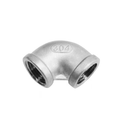 Fitação de tubos de aço inoxidável com fios SS 201 304 316 316L 90o de fundição NPT BSPT DIN Cotovelo