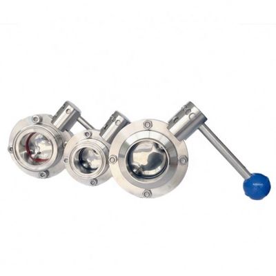 1-6" Port Size Tri Clamp Ferrule Ferrule Butterfly Valve para necessidades sanitárias