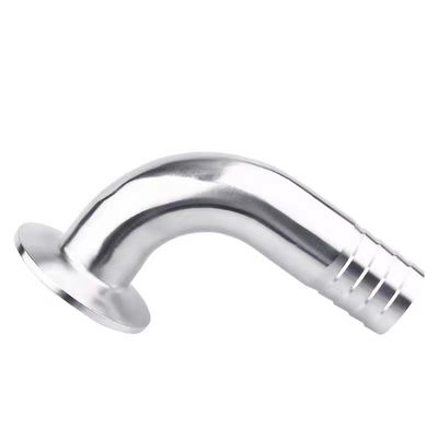 Sanitário SS304 316 316L Tri Clamp 90DEG mangueira Barb Tri Clover Compatível mangueira acoplamento adaptador de qualidade alimentar