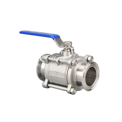 DN20-DN300 Sanitária de aço inoxidável 3pcs válvula de esfera com Tri Clamp Conexão e Tamanho