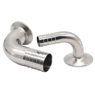 Sanitário SS304 316 316L Tri Clamp 90DEG mangueira Barb Tri Clover Compatível mangueira acoplamento adaptador de qualidade alimentar