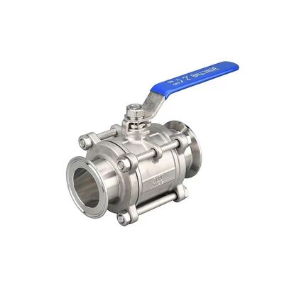 DN20-DN300 Sanitária de aço inoxidável 3pcs válvula de esfera com Tri Clamp Conexão e Tamanho