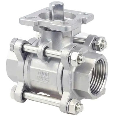 Forja de válvulas de esferas de aço inoxidável 3PCS 1000 Wog para indústria petroquímica