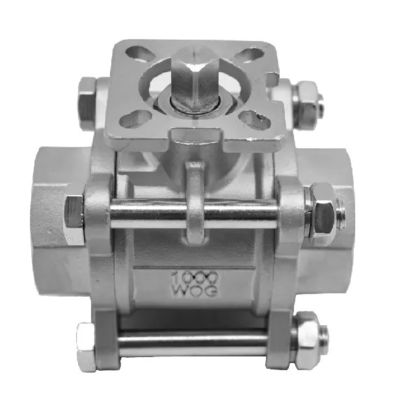 Forja de válvulas de esferas de aço inoxidável 3PCS 1000 Wog para indústria petroquímica