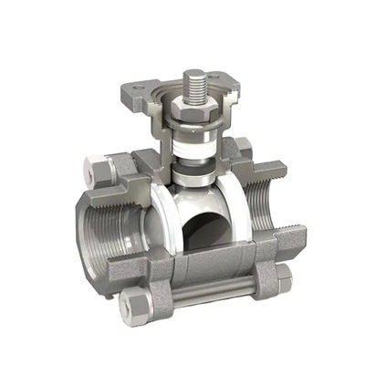 Forja de válvulas de esferas de aço inoxidável 3PCS 1000 Wog para indústria petroquímica