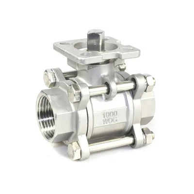 Forja de válvulas de esferas de aço inoxidável 3PCS 1000 Wog para indústria petroquímica