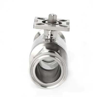 Ss 304 316 válvula de aço inoxidável de plataforma alta válvula de esferas de tri-clamp para tubulação
