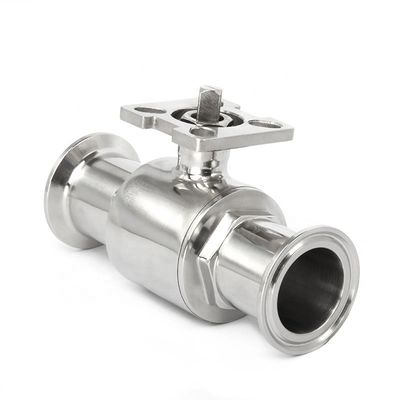 Ss 304 316 válvula de aço inoxidável de plataforma alta válvula de esferas de tri-clamp para tubulação