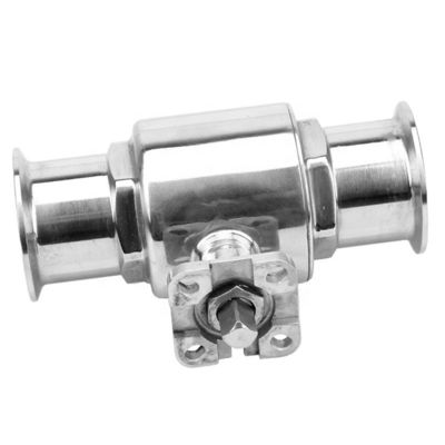 Ss 304 316 válvula de aço inoxidável de plataforma alta válvula de esferas de tri-clamp para tubulação