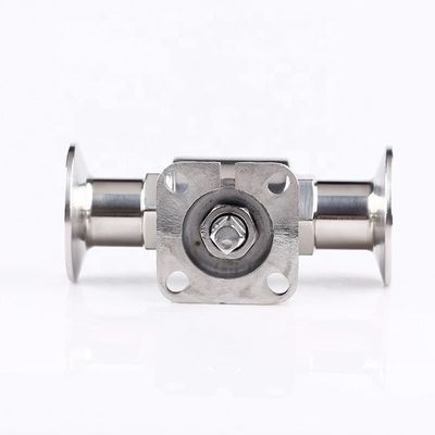 Ss 304 316 válvula de aço inoxidável de plataforma alta válvula de esferas de tri-clamp para tubulação