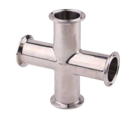 Aplicação padrão 4 Way Cross Clamp 1.5 "Tri-clamps Sanitary Fitting de aço inoxidável 304