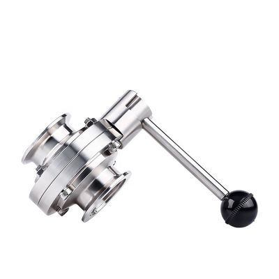 WZ Ss 304 316 válvula de vácuo de aço inoxidável válvula borboleta tri-clamp para tubulações