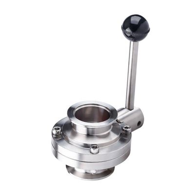 WZ Ss 304 316 válvula de vácuo de aço inoxidável válvula borboleta tri-clamp para tubulações