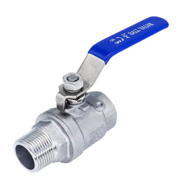 Controle manual Fêmea roscada 316 válvula de esferas de aço inoxidável com suporte personalizado