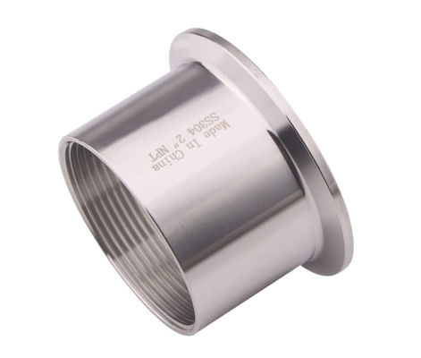 Tubo de rosca feminino higiênico personalizado ajustado a uma ferrule de 2,5 polegadas TRI CLAMP OD 77mm
