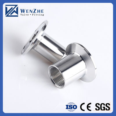 Tubo de rosca feminino higiênico personalizado ajustado a uma ferrule de 2,5 polegadas TRI CLAMP OD 77mm
