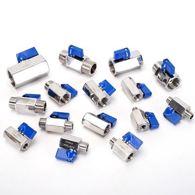 3/4 "-12" NPT Fêmea roscado Mini válvula de bola de aço inoxidável com mangueira mangueira Barb