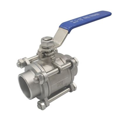 Resistente a ácidos aço inoxidável SS316 ou SS304 1000psi 3 peças de fundição Butt Seld válvula de bola