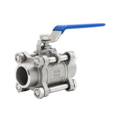 Resistente a ácidos aço inoxidável SS316 ou SS304 1000psi 3 peças de fundição Butt Seld válvula de bola