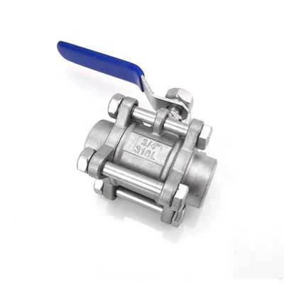 Resistente a ácidos aço inoxidável SS316 ou SS304 1000psi 3 peças de fundição Butt Seld válvula de bola