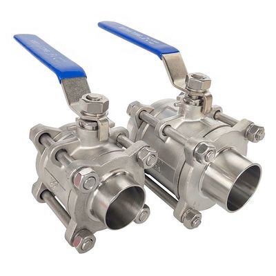 Resistente a ácidos aço inoxidável SS316 ou SS304 1000psi 3 peças de fundição Butt Seld válvula de bola