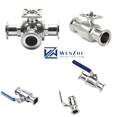 Suporte OEM SS304 1/4''-4.0'' Homebrew Tri-Clamp Balão Valve de aço inoxidável Valve sanitária