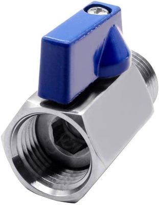 Aço inoxidável 301/304/316 1/2" Mini válvula de esfera Feminino x Masculino NPT válvula de desligamento de rosca
