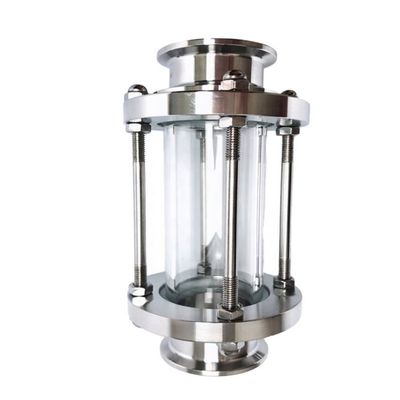 Aço inoxidável de qualidade alimentar 304 316L Tri-clamp sanitário vidro de visão tubo de vidro de visão tubular
