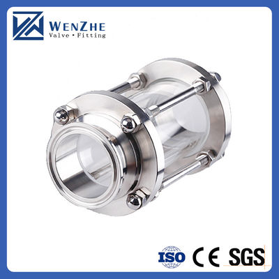 Aço inoxidável de qualidade alimentar 304 316L Tri-clamp sanitário vidro de visão tubo de vidro de visão tubular