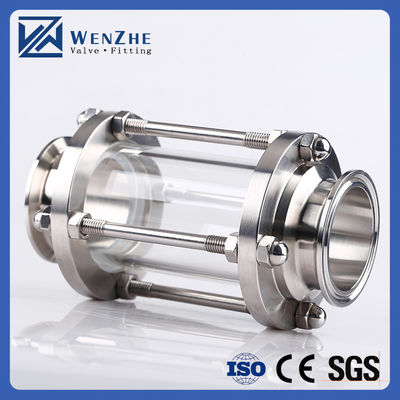Aço inoxidável de qualidade alimentar 304 316L Tri-clamp sanitário vidro de visão tubo de vidro de visão tubular